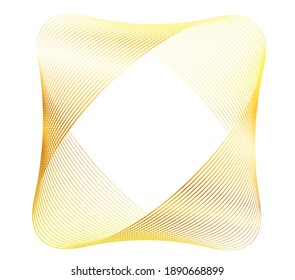 Design elements. Wave of many glittering lines. Abstract vertical glow wavy stripes on white background isolated. Creative line art. Vector illustration EPS 10 art deco style for wedding invitation