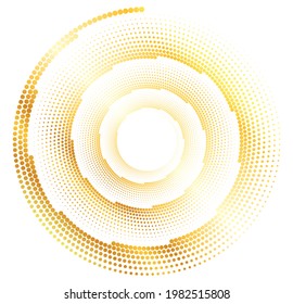 Design elements. Wave of many glittering lines circle ring. Abstract glow wavy stripes on white background isolated. Vector illustration EPS 10. Glitter waves with lines created using Blend Tool