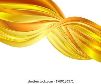 Design elements. Wave of many glittering lines circle. Abstract glow wavy stripes on white background isolated. Vector illustration EPS 10. Glitter waves with lines created using Blend Tool