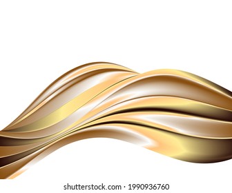 Design elements. Wave of many glittering lines circle. Abstract glow wavy stripes on white background isolated. Vector illustration EPS 10. Glitter waves with lines created using Blend Tool