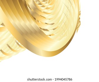 Design elements. Wave of many glittering lines circle. Abstract glow wavy stripes on white background isolated. Vector illustration EPS 10. Glitter waves with lines created using Blend Tool