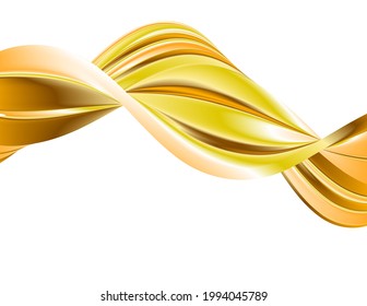 Design elements. Wave of many glittering lines circle. Abstract glow wavy stripes on white background isolated. Vector illustration EPS 10. Glitter waves with lines created using Blend Tool