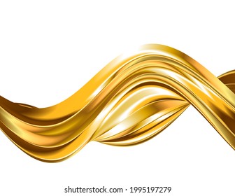 Design elements. Wave of many glittering lines circle. Abstract glow wavy stripes on white background isolated. Vector illustration EPS 10. Glitter waves with lines created using Blend Tool