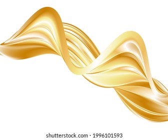 Design elements. Wave of many glittering lines circle. Abstract glow wavy stripes on white background isolated. Vector illustration EPS 10. Glitter waves with lines created using Blend Tool