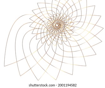 Design elements. Wave of many glittering swirl. Abstract glow wavy stripes on white background isolated. Creative art. Vector illustration EPS 10.  Colourful waves with lines created using Blend