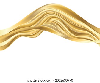 Design elements. Wave of many glittering lines circle. Abstract glow wavy stripes on white background isolated. Vector illustration EPS 10. Glitter waves with lines created using Blend Tool