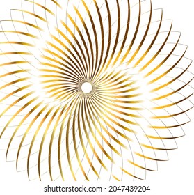 Design elements. Wave of many glittering lines circle. Abstract glow wavy stripes on white background isolated. Vector illustration EPS 10. Glitter waves with lines created using Blend Tool