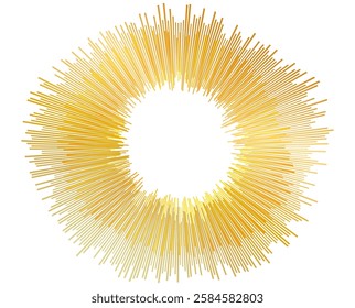 Design elements. Wave of many glittering lines. Abstract vertical glow wavy stripes on white background isolated. Creative line art. Vector illustration EPS 10 art deco style for wedding invitation