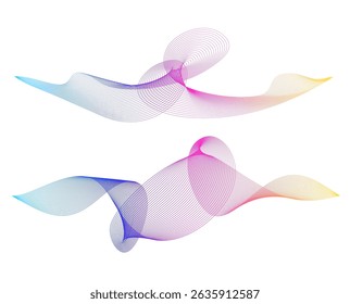 Design elements. Wave of many glittering lines. Abstract vertical glow wavy stripes. Abstract Gradient Wave Background for Organic Skincare, Cosmetics Packaging, and Natural Beauty Product Branding