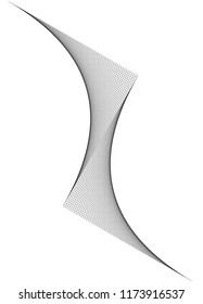 Design elements. Wave of many gray lines. Abstract vertical wavy stripes on white background isolated. Creative line art. Vector illustration EPS 10. Waves with lines created using Blend Tool