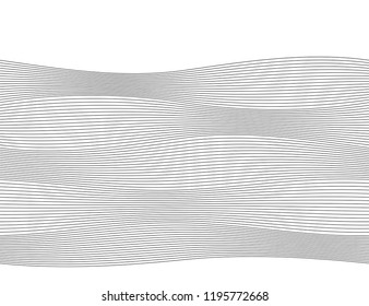 Design elements. Wave of many gray lines. Abstract wavy stripes on white background. Creative line art. Vector illustration EPS 10. Colourful shiny waves with lines created using Blend Tool