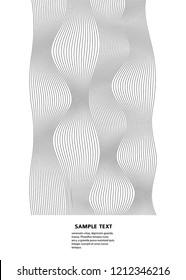 Design elements. Wave of many gray lines. Abstract wavy stripes on white background. Creative line art. Vector illustration EPS 10. Colourful shiny waves with lines created using Blend Tool