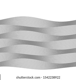 Design elements. Wave of many gray lines. Abstract wavy stripes on white background. Creative line art. Vector illustration EPS 10. Colourful shiny waves with lines created using Blend Tool