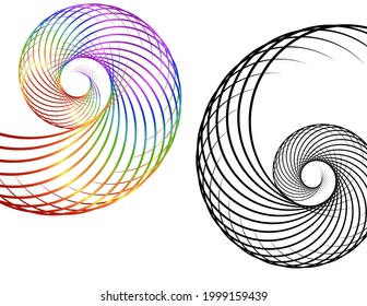 Design elements. Wave of many gray lines. Abstract wavy stripes on white background isolated. Creative line art. Vector illustration EPS 10. Colourful shiny waves with lines created using Blend Tool.