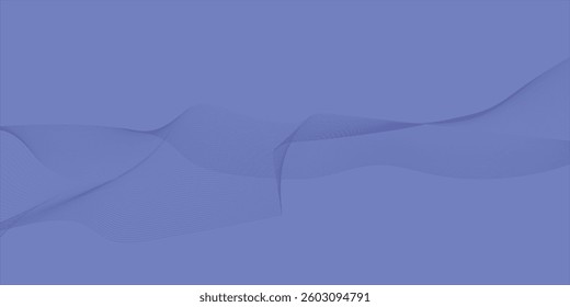 Design elements. Wave of many gray lines. Abstract wavy stripes. Vector illustration. Wave with lines created using blend tool.
