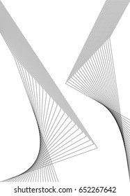 Design elements. Wave of many gray lines. Abstract wavy stripes on white background isolated. Creative line art. Vector illustration EPS 10. Colourful shiny waves with lines created using Blend Tool