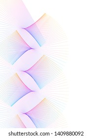 Design elements. Wave of many lines. Abstract vertical wavy stripes on white background isolated. Creative line art. Vector illustration EPS 10. 