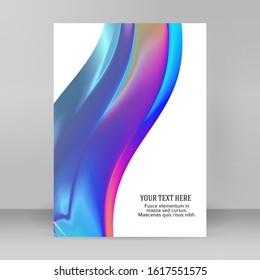 Design elements. Wave of many lines. Abstract vertical wavy stripes on white background isolated. Creative line art. Vector illustration EPS 10. Colourful waves with lines created using Blend Tool