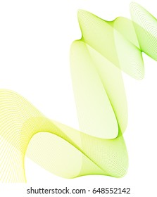 Design elements. Wave of many lines. Abstract vertical wavy stripes on white background isolated. Creative line art. Vector illustration EPS 10. Colourful waves with lines created using Blend Tool