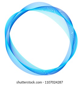 Design elements. Wave of many purple lines circle ring. Abstract vertical wavy stripes on white background isolated. Vector illustration EPS 10. Colourful waves with lines created using Blend Tool