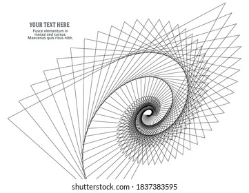 Design elements. Wave of many purple lines circle ring. Abstract vertical wavy stripes on white background isolated. Vector illustration EPS 10. Colourful waves with lines created using Blend Tool