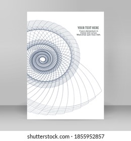 Design elements. Wave of many purple lines circle ring. Abstract vertical wavy stripes on white background isolated. Vector illustration EPS 10. Colourful waves with lines created using Blend Tool