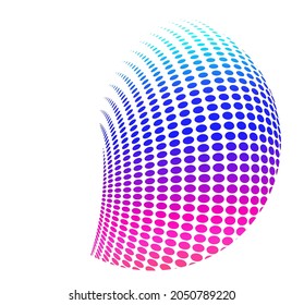 Design elements. Wave of many purple lines circle ring. Abstract vertical wavy stripes on white background isolated. Vector illustration EPS 10. Colourful waves with lines created using Blend Tool