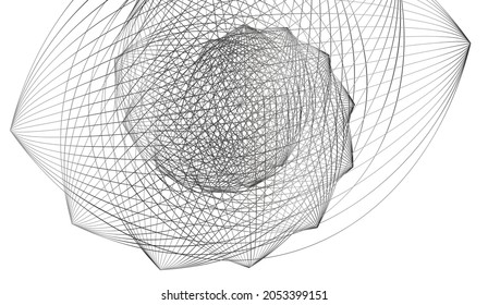 Design elements. Wave of many purple lines circle ring. Abstract vertical wavy stripes on white background isolated. Vector illustration EPS 10. Colourful waves with lines created using Blend Tool