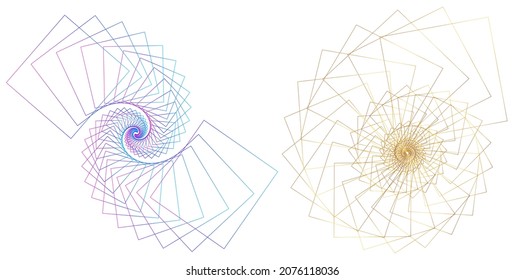 Design elements. Wave of many purple lines circle ring. Abstract vertical wavy stripes on white background isolated. Vector illustration EPS 10. Colourful waves with lines created using Blend Tool