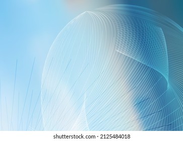 Design elements. Wave of many purple lines circle ring. Abstract vertical wavy stripes on white background isolated. Vector illustration EPS 10. Colourful waves with lines created using Blend Tool