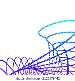 Elementos de diseño. Ola de muchas líneas violetas anillo de círculo. Resumen de rayas onduladas verticales sobre fondo blanco aislado. Ilustración del vector EPS 10. Ondas coloridas con líneas creadas mediante la herramienta Mezcla