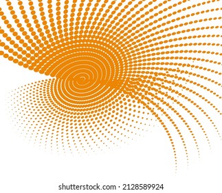 Design elements. Wave of many purple lines circle ring. Abstract vertical wavy stripes on white background isolated. Vector illustration EPS 10. Colourful waves with lines created using Blend Tool