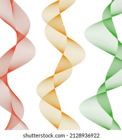 Design elements. Wave of many purple lines circle ring. Abstract vertical wavy stripes on white background isolated. Vector illustration EPS 10. Colourful waves with lines created using Blend Tool