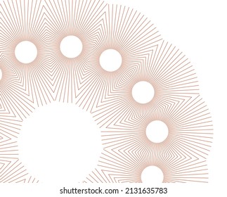 Design elements. Wave of many purple lines circle ring. Abstract vertical wavy stripes on white background isolated. Vector illustration EPS 10. Colourful waves with lines created using Blend Tool