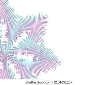 Design elements. Wave of many purple lines circle ring. Abstract vertical wavy stripes on white background isolated. Vector illustration EPS 10. Colourful waves with lines created using Blend Tool