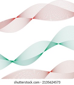 Design elements. Wave of many purple lines circle ring. Abstract vertical wavy stripes on white background isolated. Vector illustration EPS 10. Colourful waves with lines created using Blend Tool