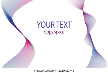 Design elements. Wave of many purple lines circle ring. Abstract vertical wavy stripes on white background isolated. Vector illustration EPS 10. Colourful waves with lines created using Blend Tool.