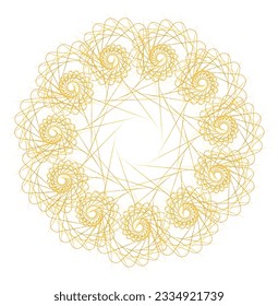 Design elements. Wave of many purple lines circle ring. Abstract vertical wavy stripes on white background isolated. Vector illustration EPS 10. Colorful waves with lines created using Blend Tool
