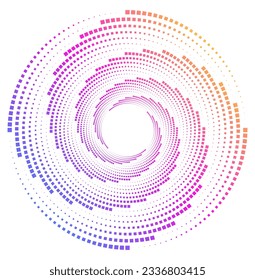 Designelemente. Welle vieler violetter Linien kreisen. Abstrakte, senkrechte Streifen auf weißem Hintergrund einzeln. Vektorgrafik EPS10. Farbige Wellen mit Linien, die mit dem Blend Tool erstellt wurden
