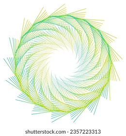 Design elements. Wave of many purple lines circle ring. Abstract vertical wavy stripes on white background isolated. Vector illustration EPS 10. Colorful waves with lines created using Blend Tool
