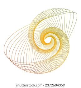 Design elements. Wave of many purple lines circle ring. Abstract vertical wavy stripes on white background isolated. Vector illustration EPS 10. Colorful waves with lines created using Blend Tool
