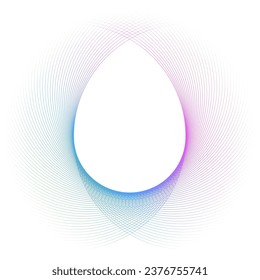 Design elements. Wave of many purple lines circle ring. Abstract vertical wavy stripes on white background isolated. Vector illustration EPS 10. Colorful waves with lines created using Blend Tool
