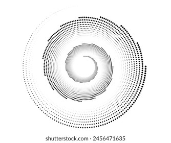 Design elements. Wave of many purple lines circle ring. Abstract vertical wavy stripes on white background isolated. Vector illustration EPS 10. Colourful waves with lines created using Blend Tool
