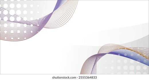 Design elements. Wave of many purple lines circle ring. Abstract vertical wavy 