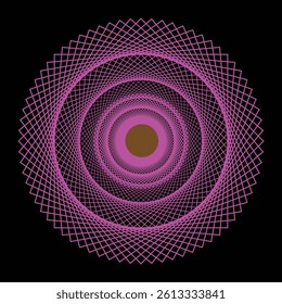 Design elements Wave of many purple lines circle ring vertical
