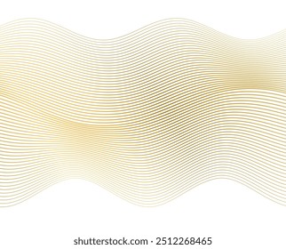 Design elements. Wave of many sparkling lines. Abstract circle glow wavy shape on a white background isolated. Creative line art. Vector illustration EPS 10 art deco style for wedding invitation