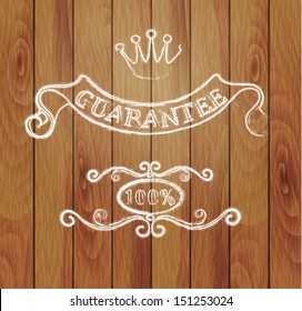 design elements and a wooden background