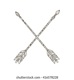 Design elements.Ethno style. arrows, labels, ribbons, symbols such as logos. 