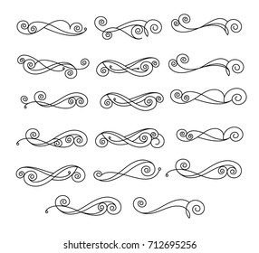 Design elements.Vector illustration.  Black on white.