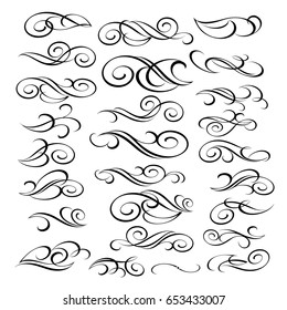 Design elements.Vector illustration.Black  on white.